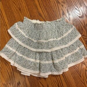 Gorgeous aerie skirt, ruffle blue, white, and green.